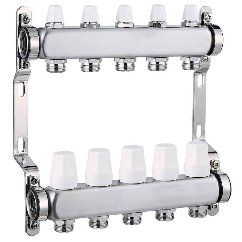 Digital nickel plated stainless steel heating 5 way manifold valve